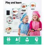 keezi kids kitchen play set wooden pretend toys cooking children storage white keezi kids kitchen play set wooden pretend toys cooking children storage white