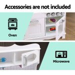 keezi kids kitchen play set wooden pretend toys cooking children storage white keezi kids kitchen play set wooden pretend toys cooking children storage white