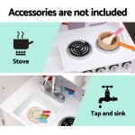 keezi kids kitchen play set wooden pretend toys cooking children storage white keezi kids kitchen play set wooden pretend toys cooking children storage white