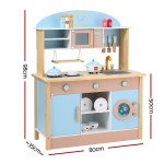 keezi kids wooden pretend kitchen play sets cooking toys pot pan bowls oven dishwasher 80cm blue keezi kids wooden pretend kitchen play sets cooking toys pot pan bowls oven dishwasher 80cm blue