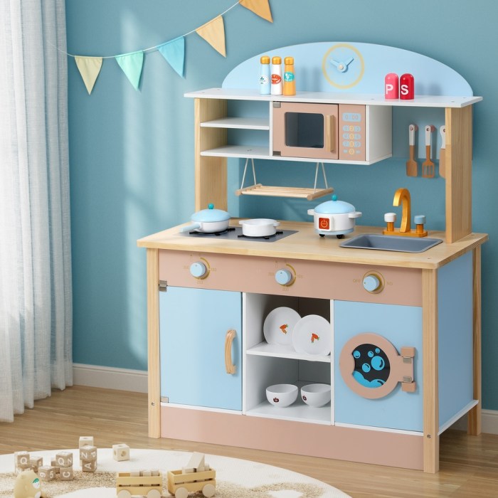 keezi kids wooden pretend kitchen play sets cooking toys pot pan bowls oven dishwasher 80cm blue keezi kids wooden pretend kitchen play sets cooking toys pot pan bowls oven dishwasher 80cm blue