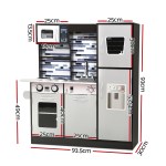 keezi kids kitchen play set wooden pretend toys cooking children oven fridge keezi kids kitchen play set wooden pretend toys cooking children oven fridge