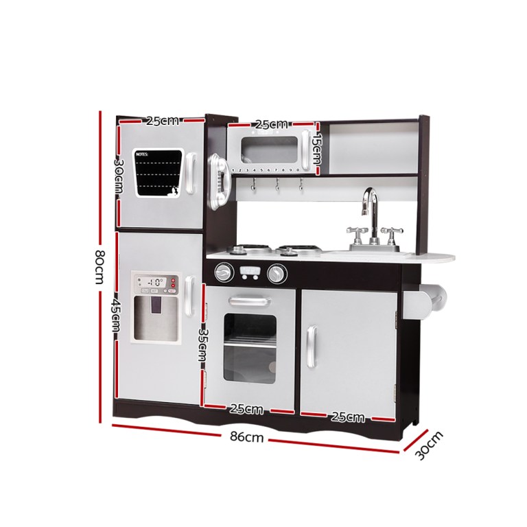 keezi kids kitchen play set wooden pretend toys cooking children stove fridge keezi kids kitchen play set wooden pretend toys cooking children stove fridge