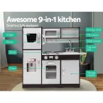 keezi kids kitchen play set wooden pretend toys cooking children stove fridge keezi kids kitchen play set wooden pretend toys cooking children stove fridge