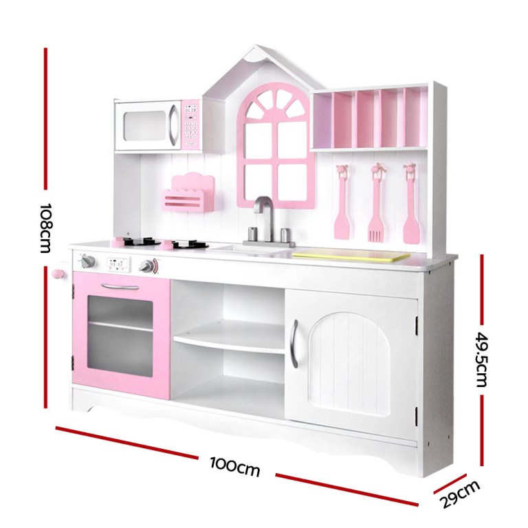 keezi kids kitchen play set wooden pretend toys cooking children storage cabinet keezi kids kitchen play set wooden pretend toys cooking children storage cabinet