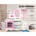 keezi kids kitchen play set wooden pretend toys cooking children storage cabinet keezi kids kitchen play set wooden pretend toys cooking children storage cabinet