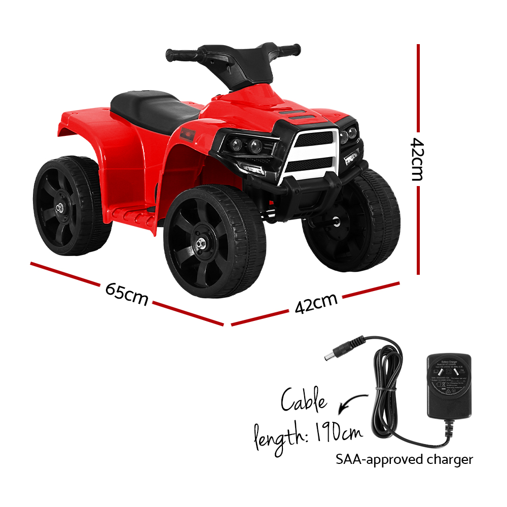 rigo kids ride on atv quad motorbike car 4 wheeler electric toys battery red