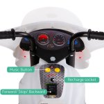 rigo kids electric ride on police motorcycle motorbike 6v battery white