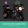 rigo kids electric ride on police motorcycle motorbike 6v battery black