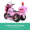 rigo kids electric ride on police motorcycle motorbike 6v battery pink