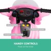 rigo kids electric ride on police motorcycle motorbike 6v battery pink