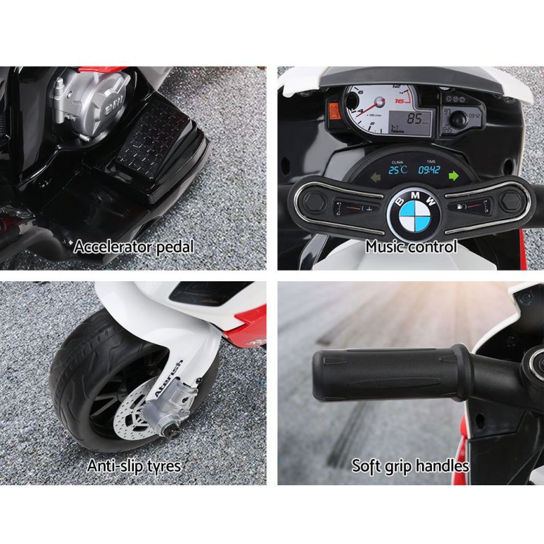 kids electric ride on car police motorcycle motorbike bmw licensed s1000rr red