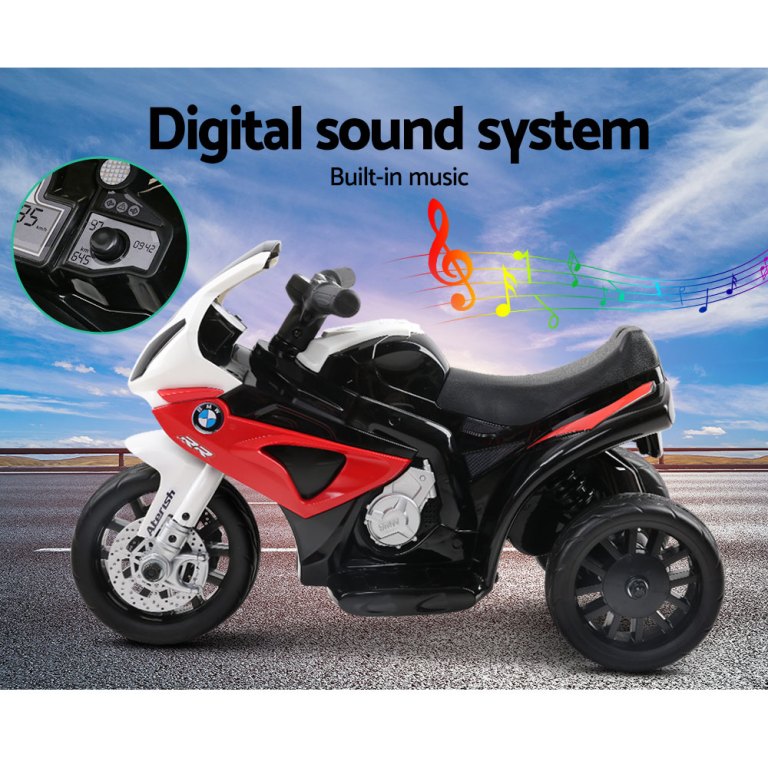kids electric ride on car police motorcycle motorbike bmw licensed s1000rr red