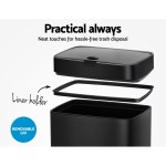 devanti 45l motion sensor bin rubbish automatic black