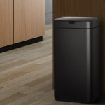 devanti 45l motion sensor bin rubbish automatic black