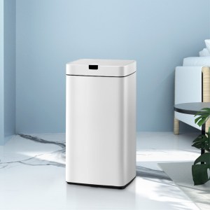 devanti 45l motion sensor bin rubbish automatic white