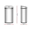 devanti 50l motion sensor bin rubbish automatic silver devanti 50l motion sensor bin rubbish automatic silver
