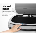 devanti 50l motion sensor bin rubbish automatic silver