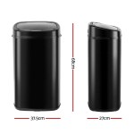 devanti 58l motion sensor bin rubbish automatic black devanti 58l motion sensor bin rubbish automatic black