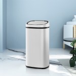 devanti 58l motion sensor bin rubbish automatic white
