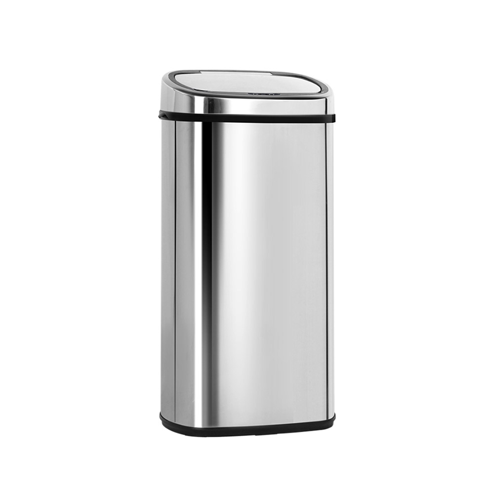 Devanti 68L Motion Sensor Bin Rubbish Automatic Silver Devanti 68L Motion Sensor Bin Rubbish Automatic Silver