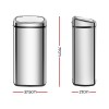 devanti 68l motion sensor bin rubbish automatic silver devanti 68l motion sensor bin rubbish automatic silver