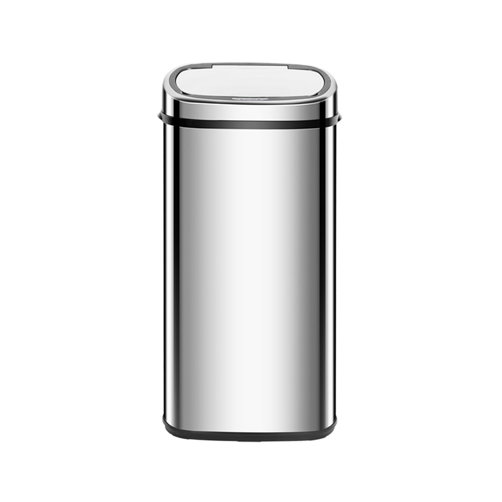 devanti 68l motion sensor bin rubbish automatic silver