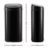 devanti 68l motion sensor bin rubbish automatic black devanti 68l motion sensor bin rubbish automatic black