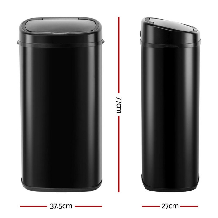 devanti 68l motion sensor bin rubbish automatic black devanti 68l motion sensor bin rubbish automatic black