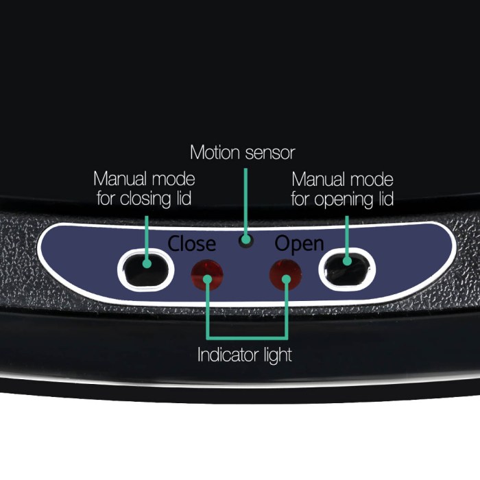 devanti 68l motion sensor bin rubbish automatic black devanti 68l motion sensor bin rubbish automatic black