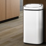 devanti 68l motion sensor bin rubbish automatic white