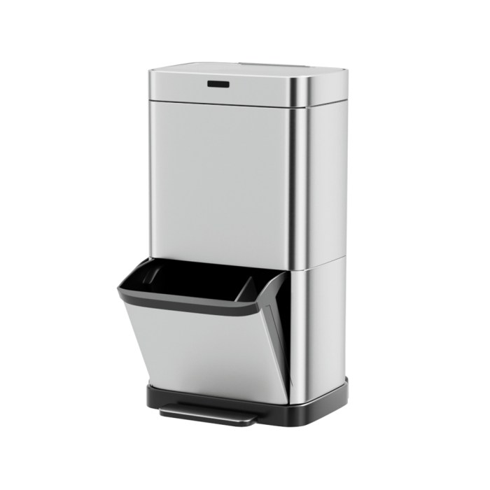 Devanti 70L Motion Sensor Bin Pedal Bins Automatic Siver Devanti 70L Motion Sensor Bin Pedal Bins Automatic Siver
