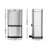 devanti 70l motion sensor bin pedal bins automatic siver devanti 70l motion sensor bin pedal bins automatic siver