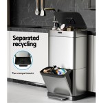 devanti 70l motion sensor bin pedal bins automatic siver devanti 70l motion sensor bin pedal bins automatic siver