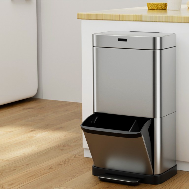 devanti 70l motion sensor bin pedal bins automatic siver devanti 70l motion sensor bin pedal bins automatic siver