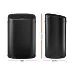 devanti 82l motion sensor bin rubbish automatic black