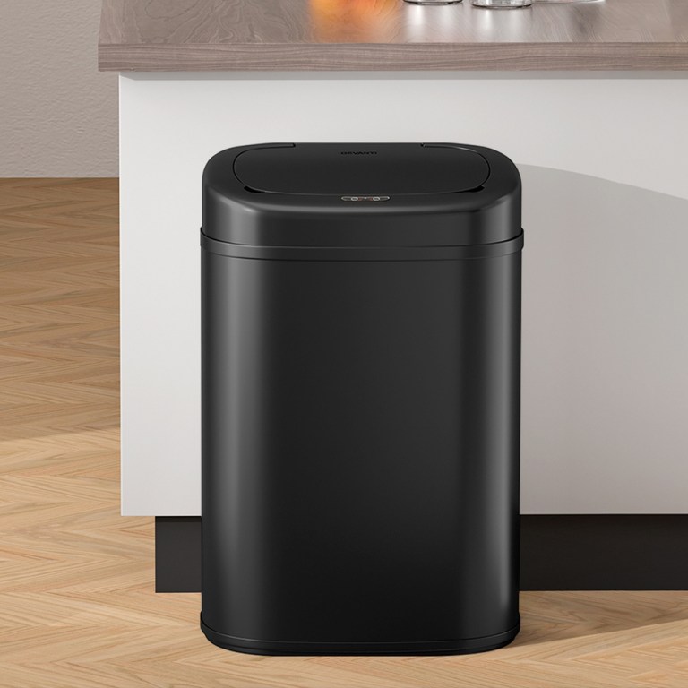 devanti 82l motion sensor bin rubbish automatic black