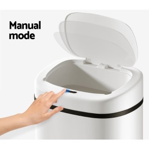 devanti 82l motion sensor bin rubbish automatic white