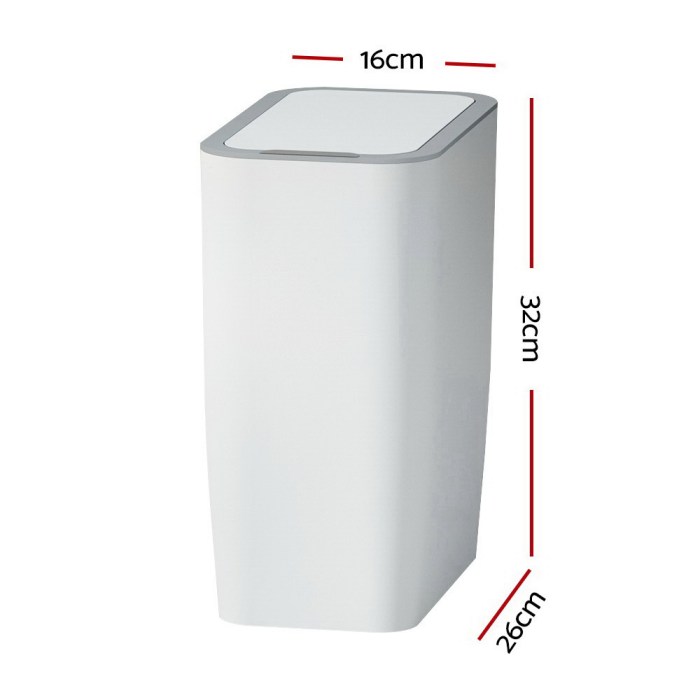 devanti 9l motion sensor bin rubbish automatic white