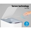 devanti 9l motion sensor bin rubbish automatic white