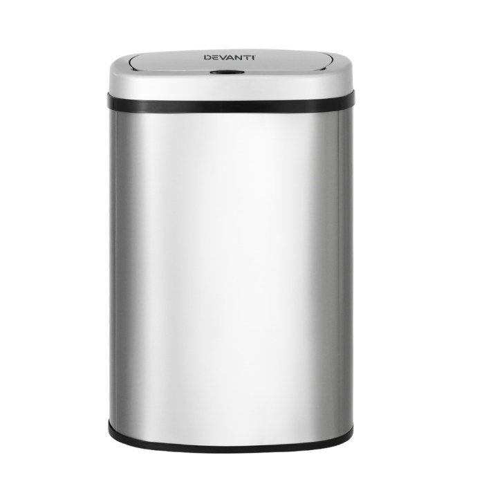 Devanti 50L Sensor Bin Motion Rubbish Automatic Silver Devanti 50L Sensor Bin Motion Rubbish Automatic Silver