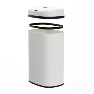 devanti 50l sensor bin motion rubbish automatic white