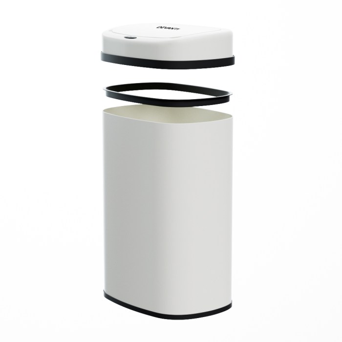 devanti 50l sensor bin motion rubbish automatic white