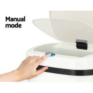 devanti 50l sensor bin motion rubbish automatic white