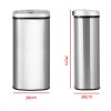 devanti 60l sensor bin motion rubbish automatic silver