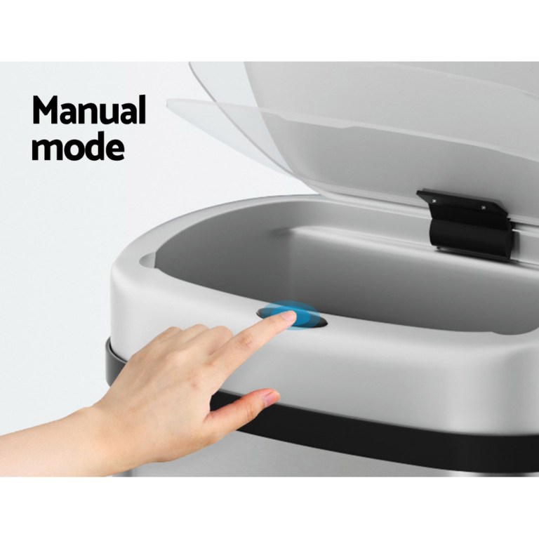 devanti 60l sensor bin motion rubbish automatic silver devanti 60l sensor bin motion rubbish automatic silver