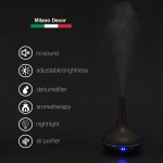 essential oil diffuser ultrasonic humidifier aromatherapy led light 200ml 3 oils dark wood grain