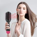 hot air one step hair dryer negative ion anti frizz blowout for drying,straightening, curling and volumizer (au plug)
