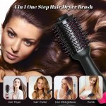 hot air one step hair dryer negative ion anti frizz blowout for drying,straightening, curling and volumizer (au plug)