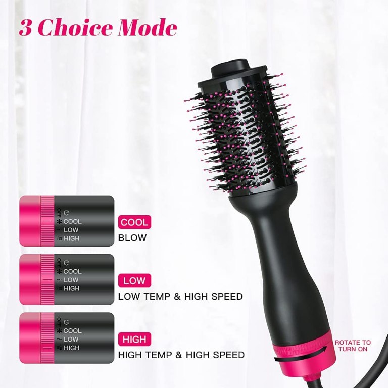 hot air one step hair dryer negative ion anti frizz blowout for drying,straightening, curling and volumizer (au plug)